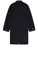 Palm Angels Uniform Coat in Navy Blue, view 2, click to view large image.
