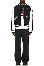 Palm Angels X Formula 1 Racing Souvenir Jacket in Black, White, & Red, view 6, click to view large image.