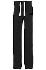 Palm Angels Logo Cotton Travel Pant in Black, view 1, click to view large image.