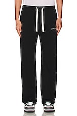 Palm Angels Logo Cotton Travel Pant in Black, view 4, click to view large image.