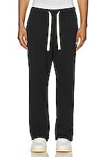 Palm Angels Monogram Travel Pants in Black, view 4, click to view large image.