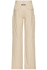 Palm Angels Slim Cargo Pants in Beige, view 2, click to view large image.