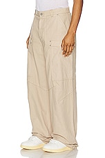 Palm Angels Slim Cargo Pants in Beige, view 5, click to view large image.