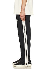 Palm Angels Classic Logo Track Pants in Black & Off White, view 6, click to view large image.