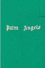 Palm Angels Classic Logo Track Pants in Green & Off White, view 4, click to view large image.