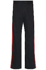 Palm Angels X Formula 1 Racing Chino Pant in Black & Red, view 1, click to view large image.