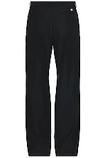 Palm Angels Monogram Workwear Pant in Black & Off White, view 2, click to view large image.