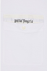 Palm Angels Polo in White, view 3, click to view large image.
