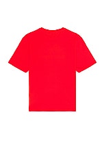 Palm Angels Racing Slim Tee in Red & Black, view 2, click to view large image.