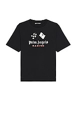 Palm Angels X Formula 1 Racing Tee in Black, White, & Red, view 1, click to view large image.