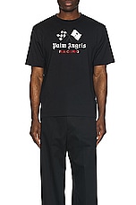 Palm Angels X Formula 1 Racing Tee in Black, White, & Red, view 3, click to view large image.