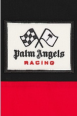 Palm Angels X Formula 1 Racing Bowling Shirt in Black, White, & Red, view 3, click to view large image.