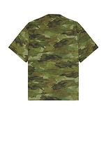 Palm Angels Seasonal Camp Short Sleeve Shirt in Military, view 2, click to view large image.