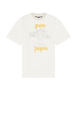 Palm Angels Pencil Tee in Off White, view 1, click to view large image.