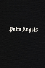 Palm Angels Classic Logo Embroidered Polo in Black, view 3, click to view large image.