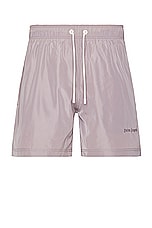 Palm Angels Classic Logo Swimshort in Lilac, view 1, click to view large image.