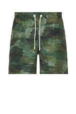 Palm Angels Seasonal Camo Swimshort in Military, view 1, click to view large image.