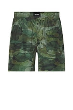 Palm Angels Seasonal Camo Swimshort in Military, view 2, click to view large image.