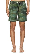Palm Angels Seasonal Camo Swimshort in Military, view 3, click to view large image.