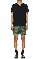 Palm Angels Seasonal Camo Swimshort in Military, view 4, click to view large image.