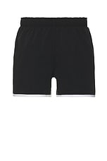 Palm Angels Pa Monogram Swimshort in Black, view 2, click to view large image.