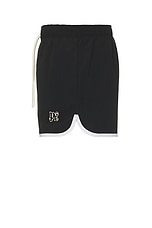 Palm Angels Pa Monogram Swimshort in Black, view 3, click to view large image.