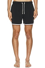 Palm Angels Pa Monogram Swimshort in Black, view 5, click to view large image.