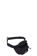 Palm Angels Cordura Logo Fannypack in Black & White, view 5, click to view large image.