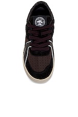 Palm Angels Palm University Sneaker in Black, view 4, click to view large image.