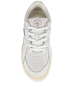 Palm Angels Palm University Sneaker in White, view 4, click to view large image.
