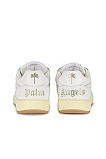 Palm Angels Palm University Sneaker in White, view 7, click to view large image.