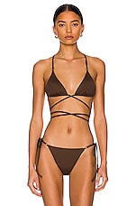 Palm Talise Bikini Top in Chocolate, view 1, click to view large image.