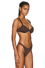 Palm Flavia Bikini Bra in Chocolate, view 2, click to view large image.