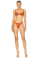Palm Mariella Bikini Bottom in Copper, view 4, click to view large image.