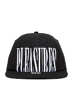 Pleasures Stretch Snapback in Black, view 1, click to view large image.