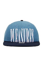 Pleasures Stretch Snapback in Denim, view 1, click to view large image.