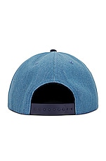Pleasures Stretch Snapback in Denim, view 2, click to view large image.