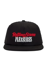 Pleasures Rolling Stone Hat in Black, view 1, click to view large image.