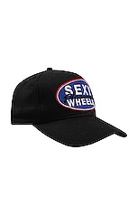 Pleasures Wheels Snapback Cap in Black, view 2, click to view large image.