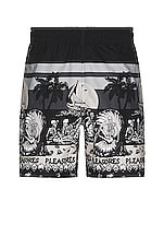 Pleasures Beach Shorts in Black, view 1, click to view large image.