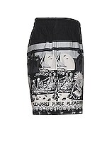 Pleasures Beach Shorts in Black, view 3, click to view large image.