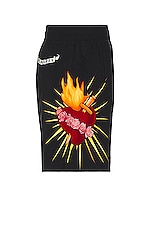 Pleasures Heart Shorts in Black, view 3, click to view large image.