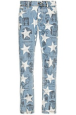 Pleasures Poppy Denim Pant in Blue, view 1, click to view large image.