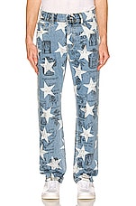 Pleasures Poppy Denim Pant in Blue, view 3, click to view large image.