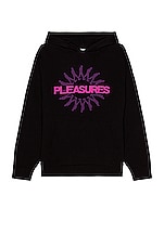 Pleasures Passion Knit Sweater Hoodie in Black, view 1, click to view large image.