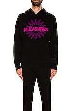 Pleasures Passion Knit Sweater Hoodie in Black, view 3, click to view large image.