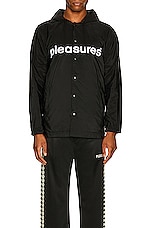 Pleasures Keys Coaches Jacket in Black, view 3, click to view large image.