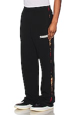 Pleasures Tape Track Pants in Black, view 5, click to view large image.