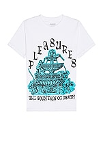 Pleasures Fountain T-shirt in White, view 1, click to view large image.