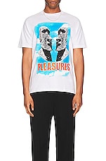 Pleasures Out Of My Head T-shirt in White, view 3, click to view large image.